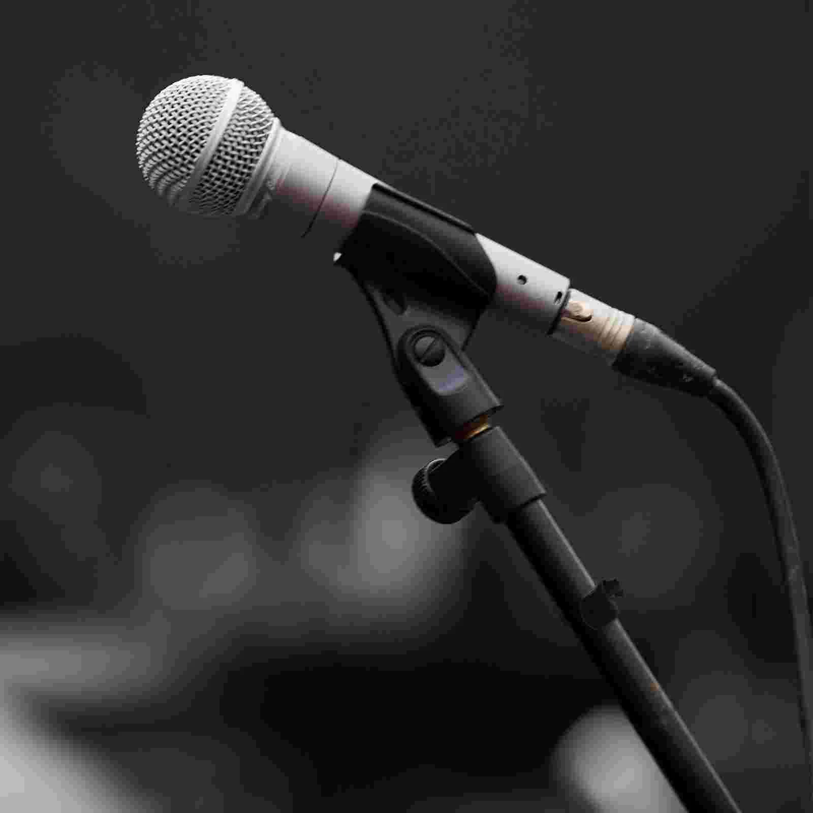 20 Pcs Projector Stand Microphone Clip Cable Holder Audio Black Pole Mount Clips