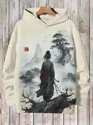 2024 New Autumn And Winter Men's Hoodies Japanese Harajuku Fashion Casual Sports Hoodies Anime Patterns Autumn And Winter