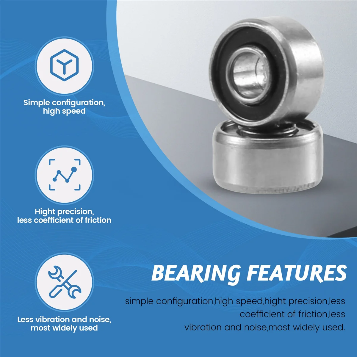 A97T693RS 3mmx8mmx4mm Double Sealed Miniature Deep Groove Ball Bearing 20pcs