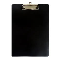 A4ClipBoardBlack Plastic Clipboard,A4 Writing Pad, with Metal Clip,A4 ClipboardRigid Plastic, Black Clipboard Standard