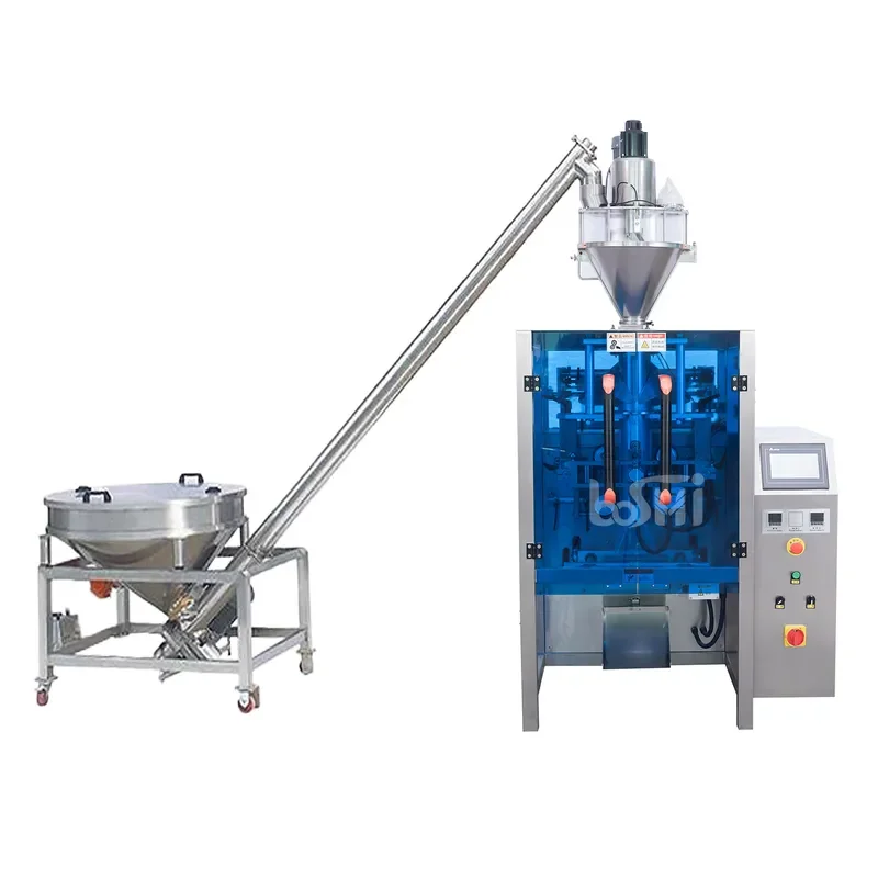 Recycling Machine 2026 Automatic vertical powder packaging machine screw metering lapel powder packing machine meal