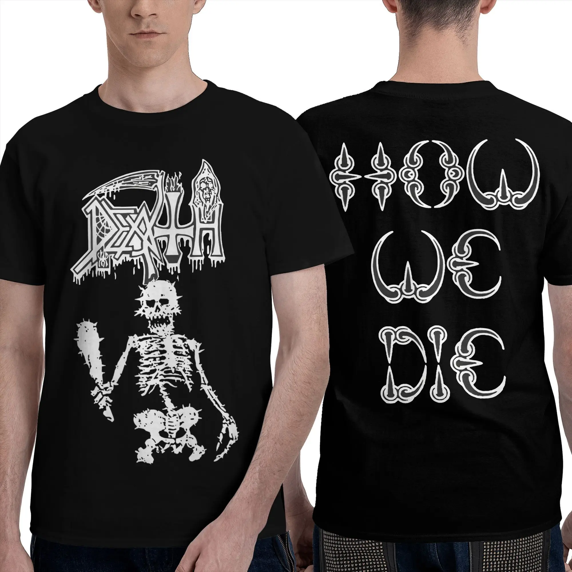

Death How We Die T-Shirt Men Awesome Pure Cotton Tee Shirt Round Neck Short Sleeve T Shirt Adult Clothing