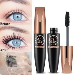 24 Hours Long-wearing Mascara 4D Silk Fiber Eyelashes Natural Curling Thick Eyelashes Waterproof Easy To Clean Mascara Makeup