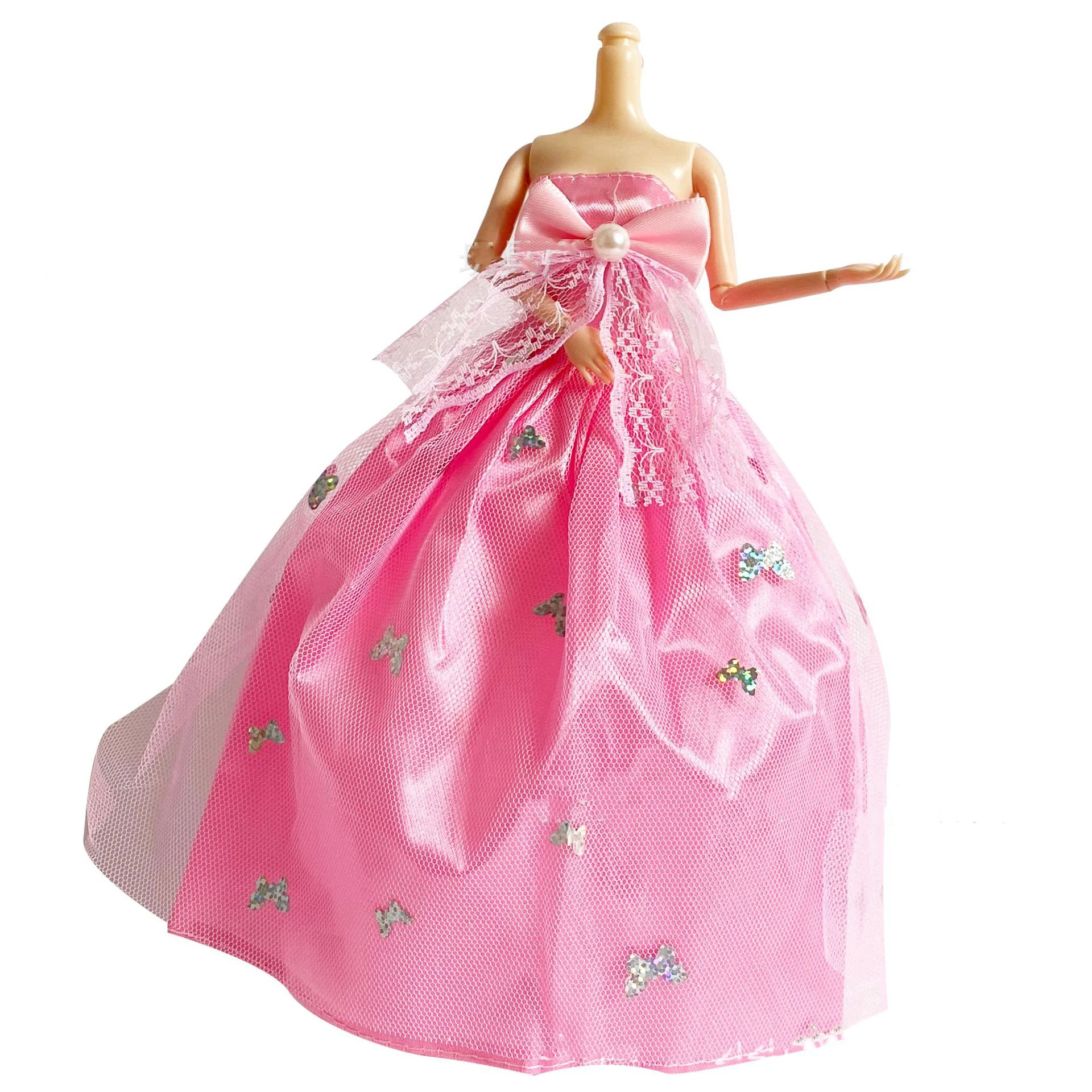 30cm Doll Clothing 1/6 Dress Up Doll Wedding Dresses Fashion Play House Princess Trailing Large Dresses For 1/6 Xinyi FR BB Doll