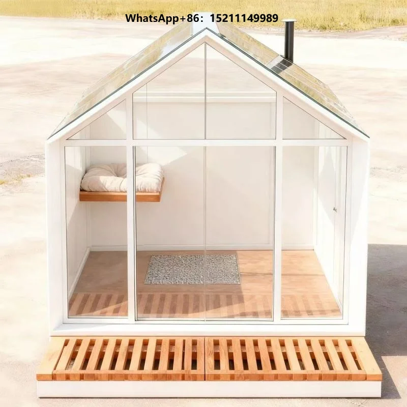 Friendly Dog Steel House  with Wooden Platform for Pet Health