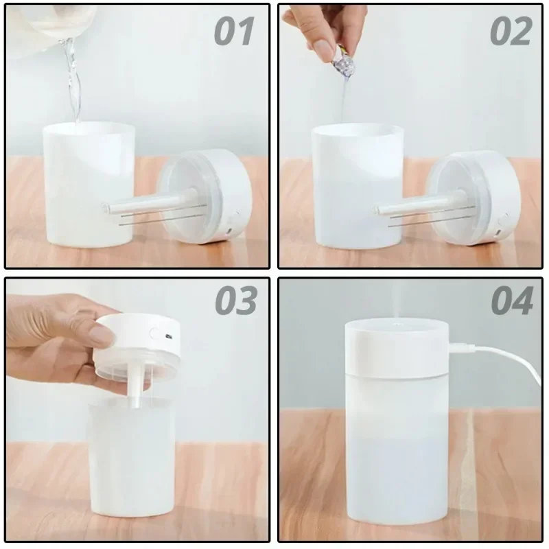 Portable Smart Humidifier for Home Car Oil USB Fresh Aroma Diffuser Mute Diffuser Machine Evaporative Humidifier Car Humidifier