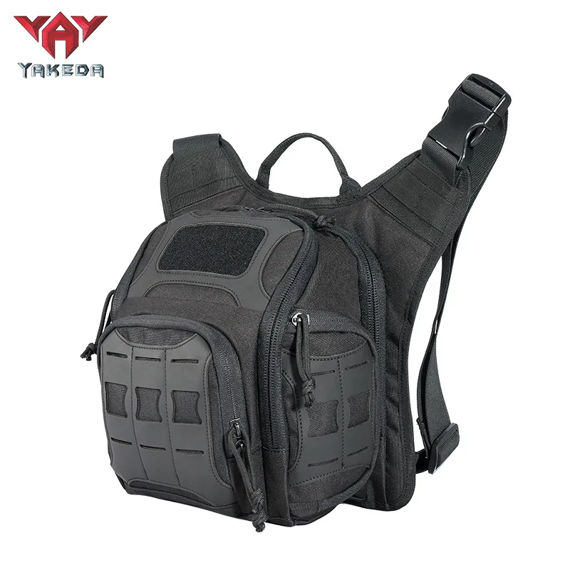 YAKEDA Tactical Chest Shoulder Bag Camera Handbags MOLLE System 600D Nylon Outdoor Cycling Hunting Military Crossbody Bags 15L