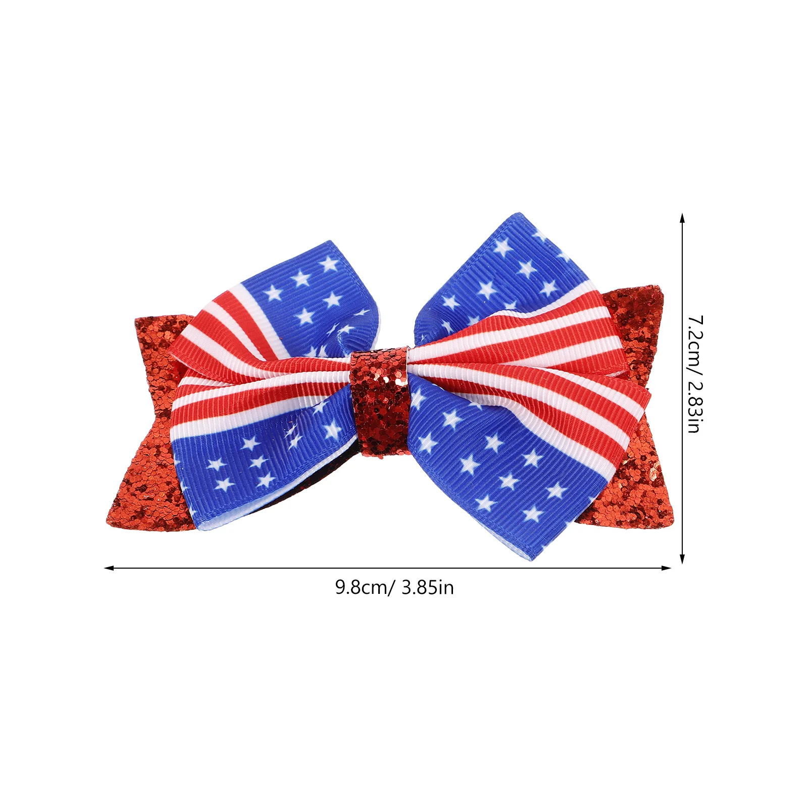 3 قطعة الاطفال العلم الأمريكي الشعر القوس مقاطع الوطنية 4th من يوليو اكسسوارات الفتيات فيونكات شعر لحفلة عيد الاستقلال #5
