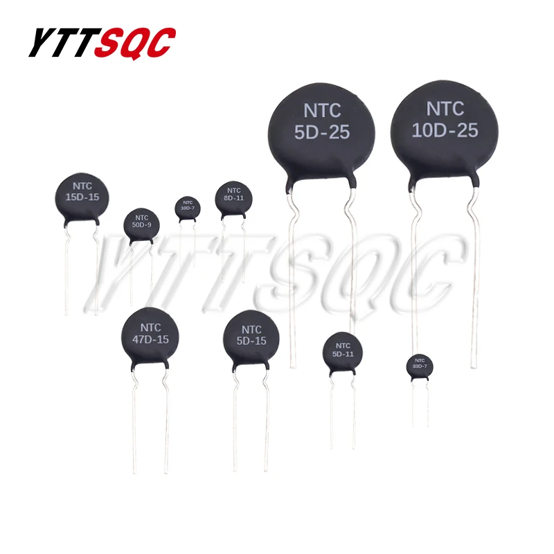 10pcs Thermal Resistor NTC 3D-9 5D-9 5D-11 5D-15 8D-11 8D-20 10D-7 10D-9 10D-11 10D-13 10D-15 10D-20 20D-20 33D-7 47D-15 50D-9