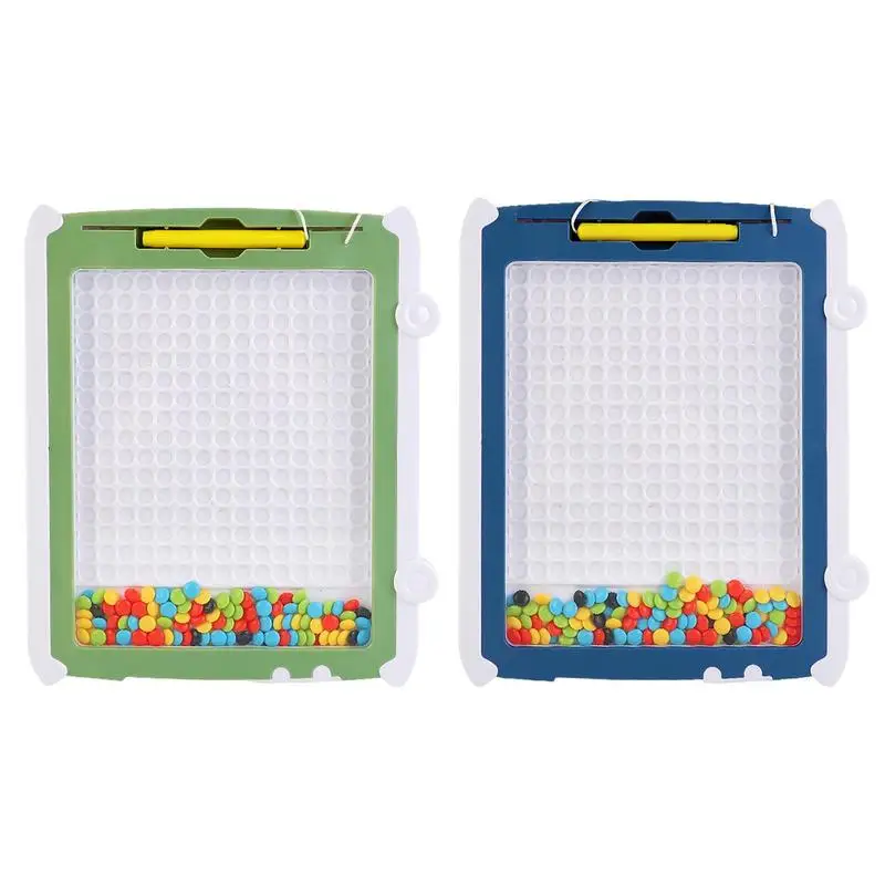 Colorful Magnetic Bead Drawing Board Early Educational Montessori Preschool Learning Creative Art Drawing Pad Toy For Kids