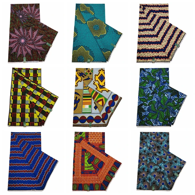 

2024 High Quality African Wax Print Fabric 100% Cotton Soft African Guaranteed Veritable Ankara Wax Fabric Real Wax For Dresses