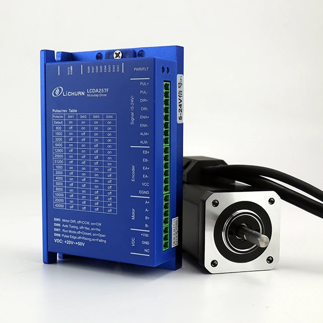 Lichuan Cnc Kit Nema 24 Stepper Motor Driver 3Nm 6A DC20-50V 2phase Stepper Motor Kit LCDA257F+LC60H286