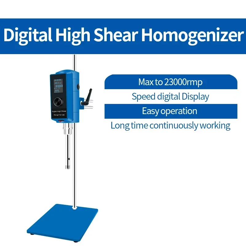 

13L Lab Continuously Working LCD Screen Timing Digital Display High Shear Homogenize Emulsifier High Quality Motors HR-500DG