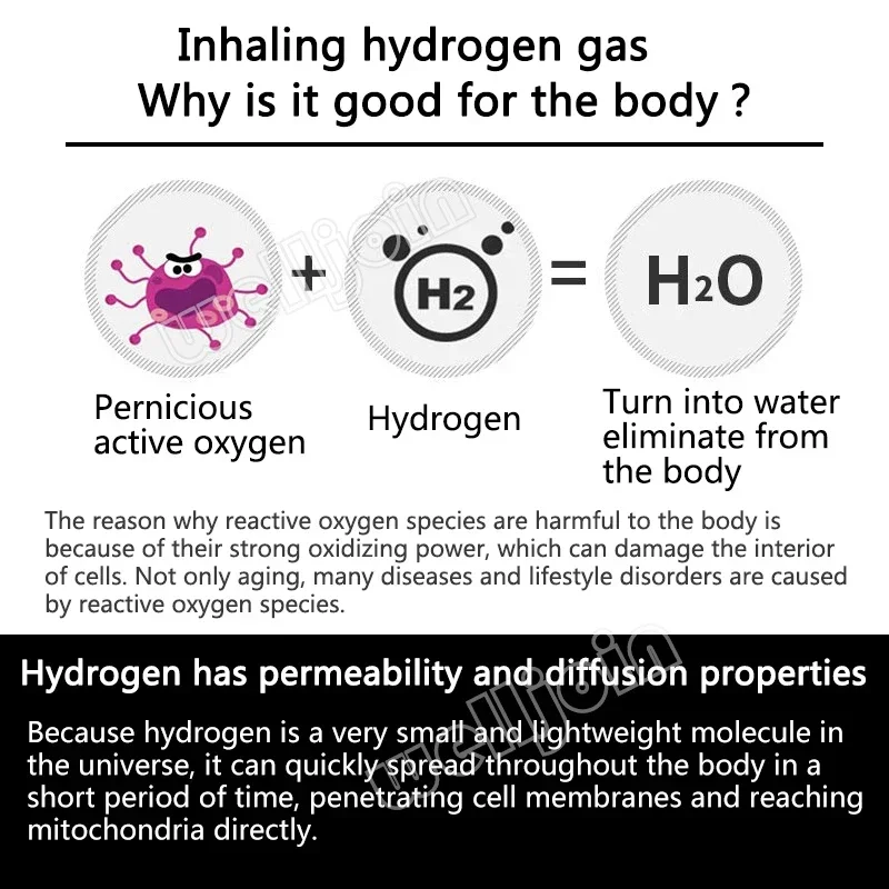 Hydrogen Generator H2 Inhalation Machine 150ml/Min 99.99% High Purity SPE/PEM portable Hydrogen water ionizer Generator 110/220V