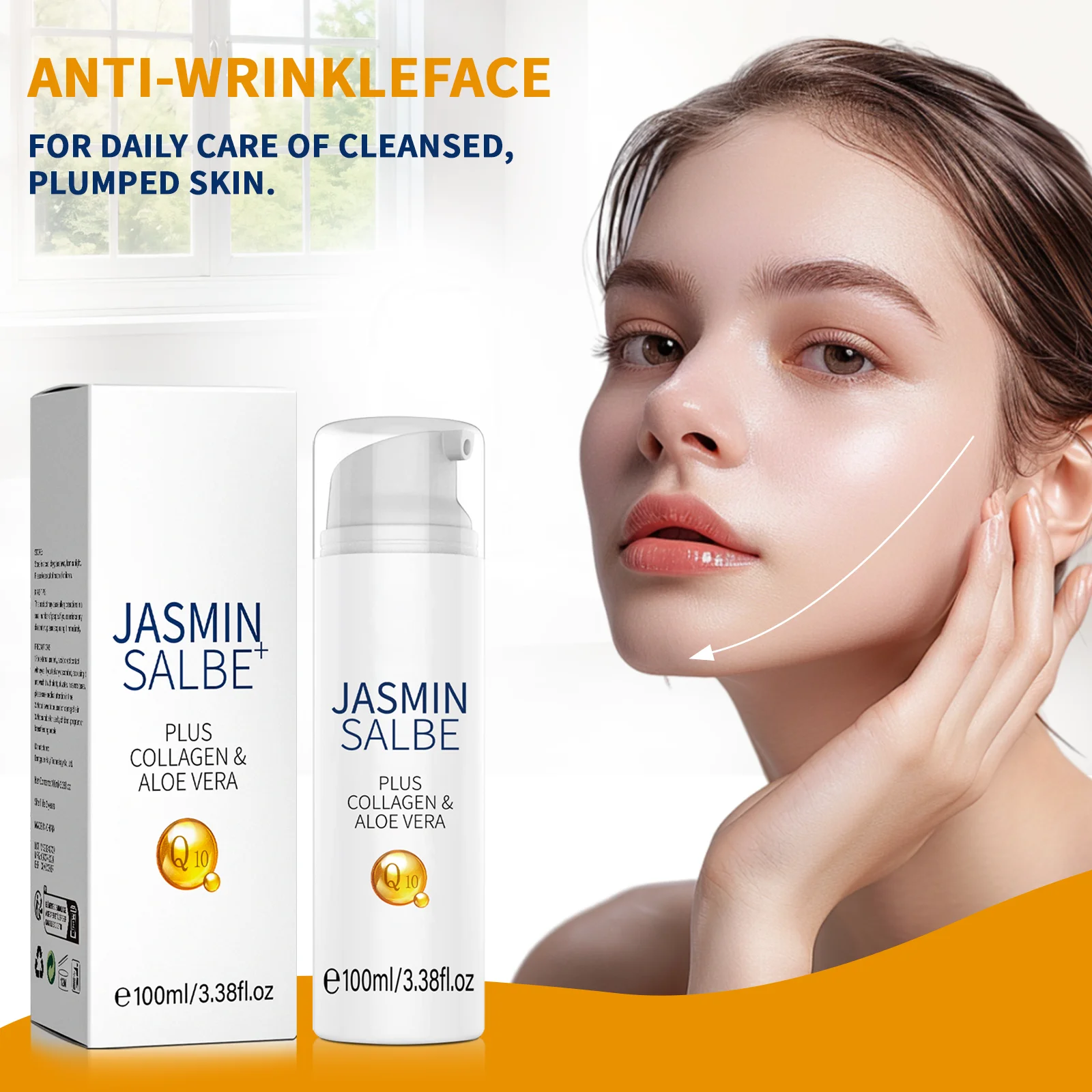 

Collagen Face Cream Hyaluronic Acid Firming Lifting Fade Fine Lines Smoothing Moisturizing Brighten Restore Skin Elasticity Care