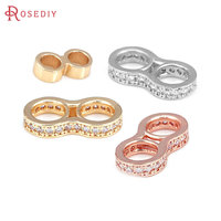 8.5x2MM 16.5x8.5MM 18K Gold Color Brass 2 Hole Necklaces Spacer Beads Bracelets Beads Jewelry Making Supplies Accessories