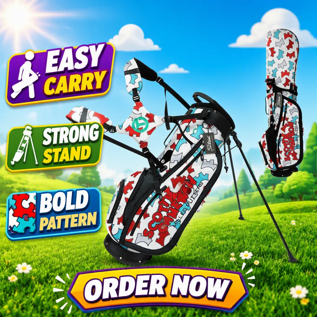 Premium Golf Stand Bag Scotty Cameronstyle with Multi Functional Golf Gift Lightweight Durable Carry for Men Women Course Travel