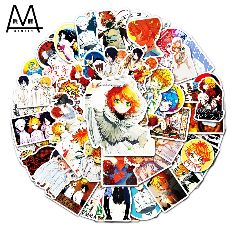 106/50/30PCS Emma Norman Popular Anime Peripheral DIY Graffiti Stickers Notebook Suitcase Stationery Box Stickers Student Gifts