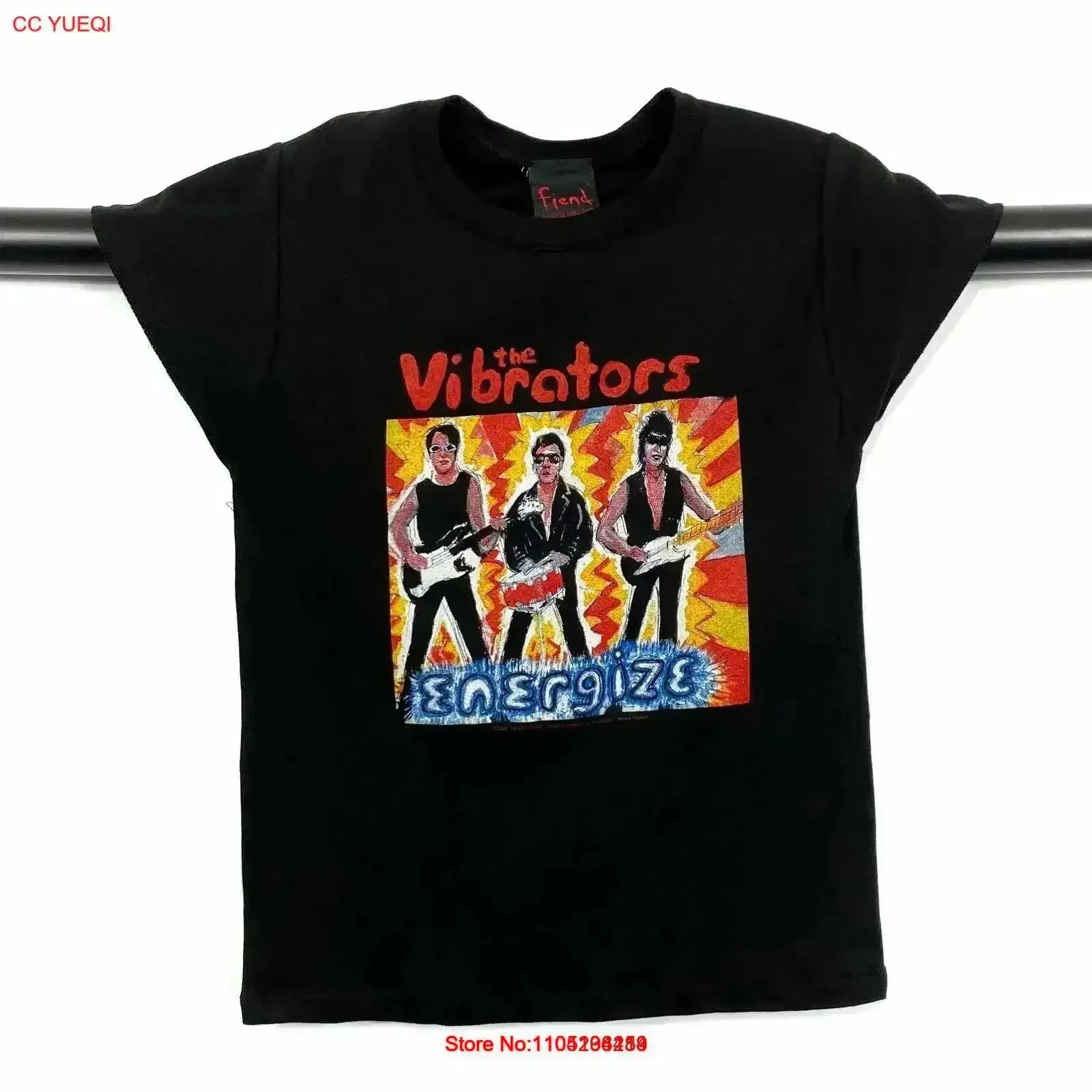 Fiend 2002 THE VIBRATORS Energize Punk Rock Band T Shirt Women's Large vintage Washed Top For Everyday Wear Versatile Slightly