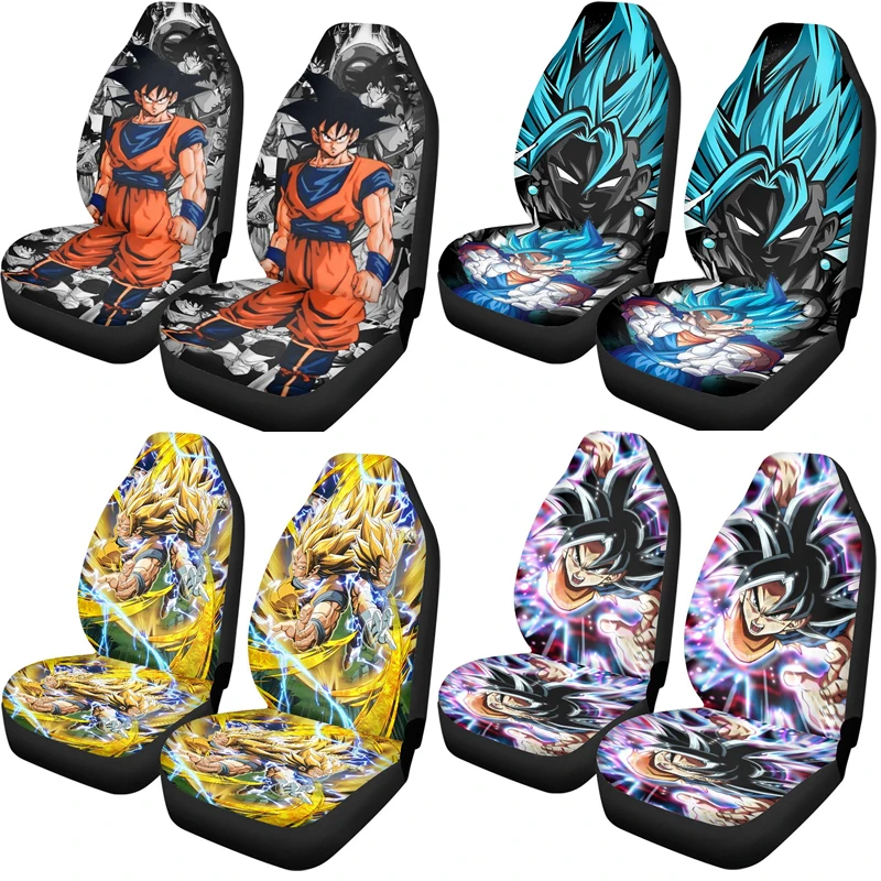 

Dragon Ball Son Goku Car Seat Covers Anime Universal Dustproof Protective Seat Cover Cartoon Car Seat Cushion Case Accessories