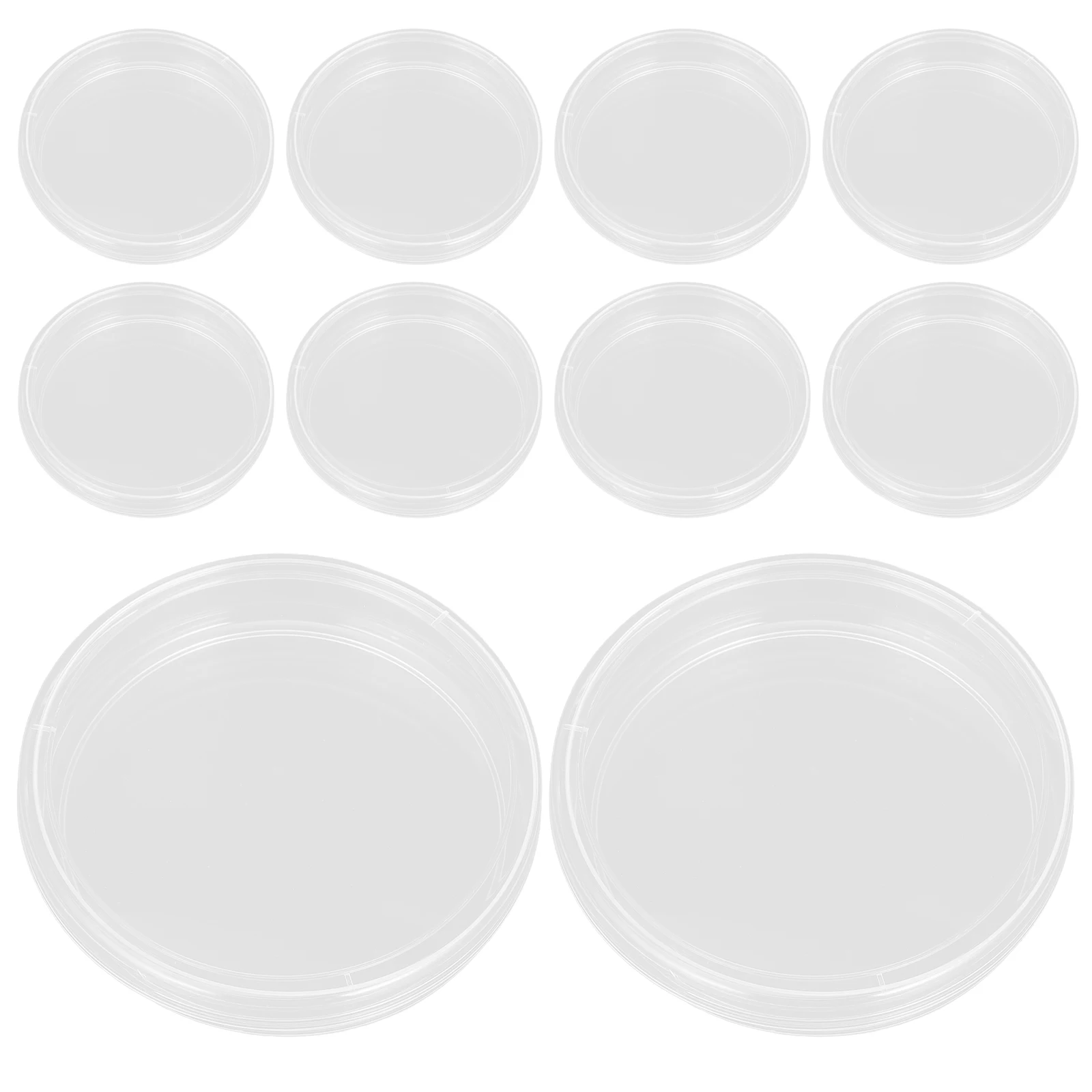 

10pcs Petri Dishes 90x20mm Plastic Lab Plates Lids for Cell Culture Bacteria Laboratory Teaching Supplies Wear Resistant