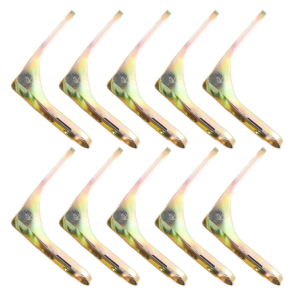 

10Pcs Sturdy Iron L Shaped Corner Braces Right Angle Bracket for Furniture Stability Cabinets Tables Chairs Wardrobes DIY Easy