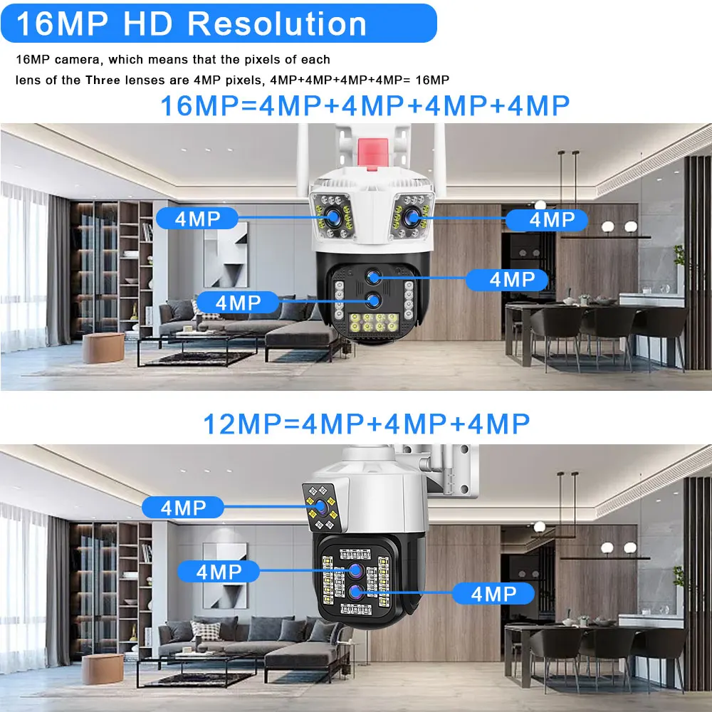 IP-камера IPC360 HOME, 8K, 16 Мп, Wi-Fi, PTZ