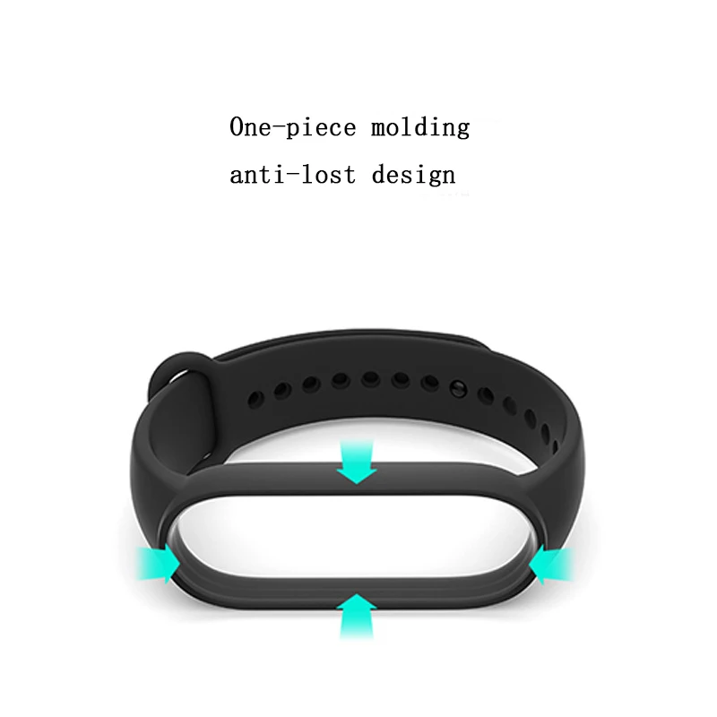 Correia de pulseira de relógio, correia de substituição para xiaomi mi band 6 5 4 3, pulseira de silicone de esporte mi band 3 4 band 5, pulseira de relógio mi band 6