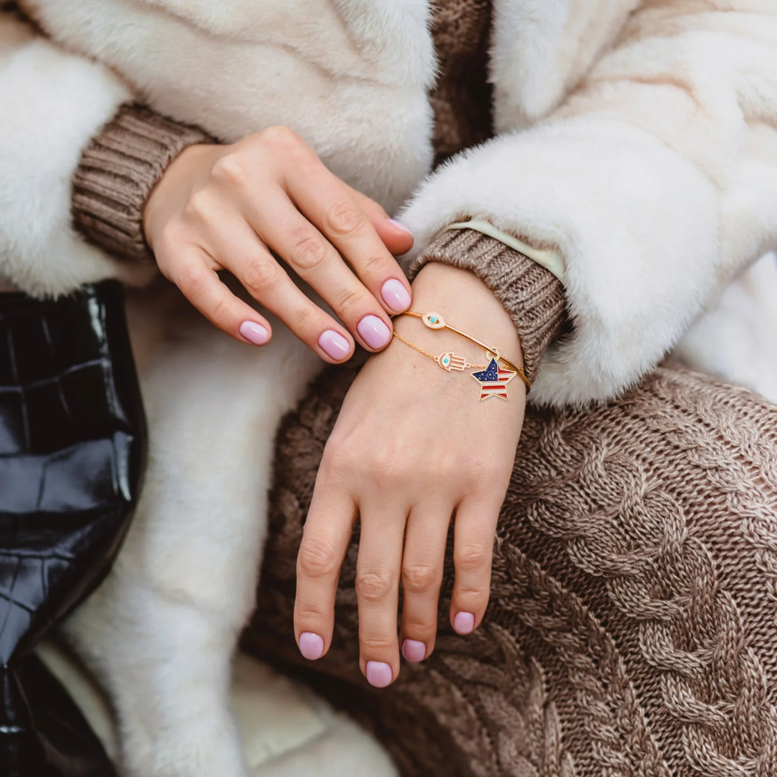 20Pcs Independence Day Decoration Patriotic Pendants Alloy Festival Charms American Flag Jewelry Accessories Jewelry Charms