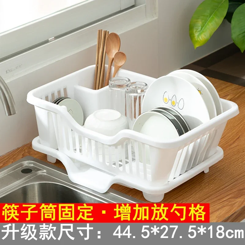 Thickened plastic kitchen household put dishes, plates, cutlery, drain storage basket