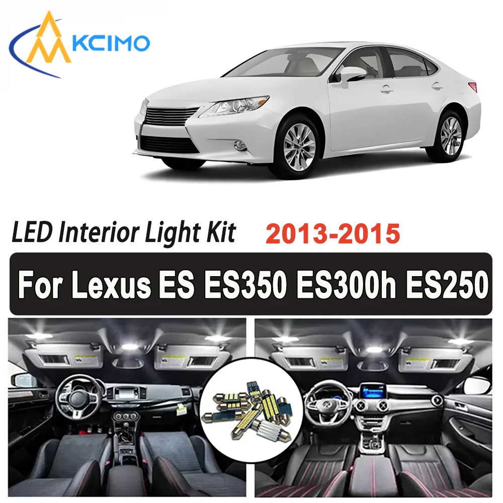 

Kcimo LED For Lexus ES ES350 ES300h ES250 2013 2014 2015 Premium Bright LED Interior Dome Map Trunk Light Kit New Car Led Lamps