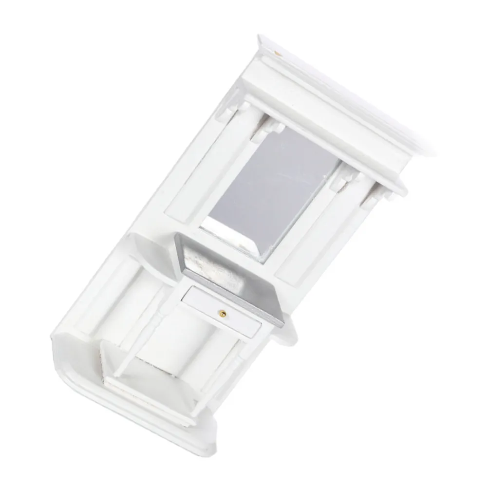 

Миниатюрный деревянный туалетный столик: Изысканная поделка, аксессуар для кукольного домика, декор для DIY, забавное украшение, миниатюрный туалетный столик