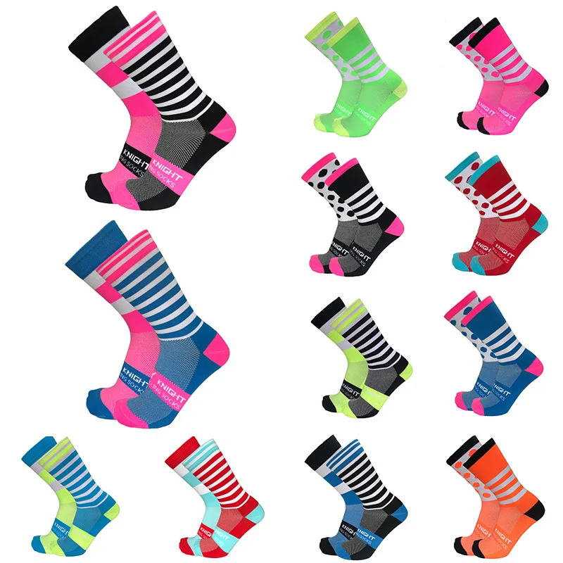 Dot Socks New Top Quality Cycling Stripe Professional Brand Sport Breathable Bicycle Sock Outdoor Racing Running Socks