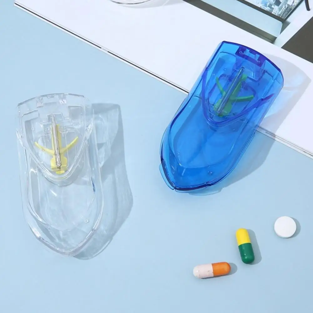 Sealing Pill Box Transparent Adjustable Cutting Plastic Vitamin Tablet Pill Cutter Medicine Splitter Divided Holder For Trip