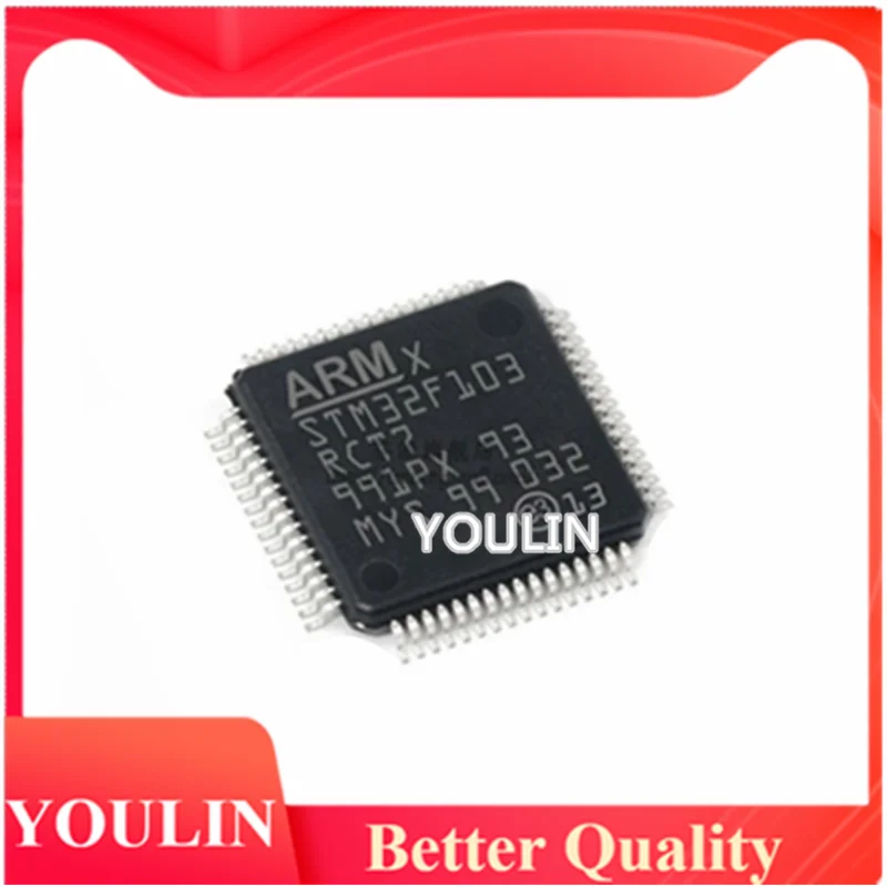 2pcs New genuine STM32F103RCT7 packaging QFP64 microcontroller microcontroller integrated circuit chip IC