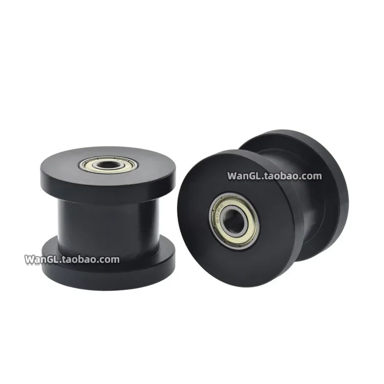 1pc Double bearing I-shaped groove H groove flat bottom groove wheel width 25 nylon roller guide wheel moving pulley H*50*40