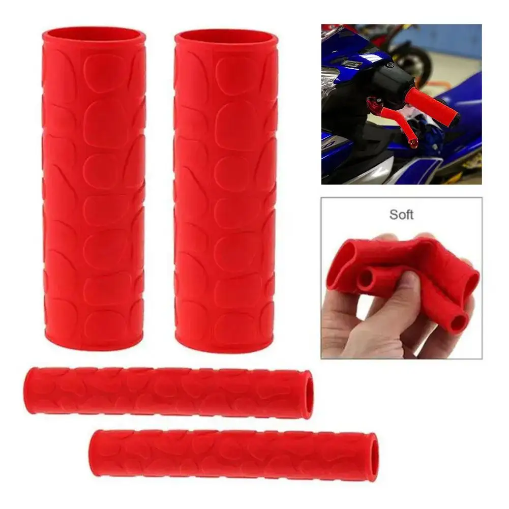 Universal Motorcycle Handlebar Grip Brake Clutches Brake Soft Protector Lever Bar Sleeve Cover Rubber Silicone Handle R6Q0