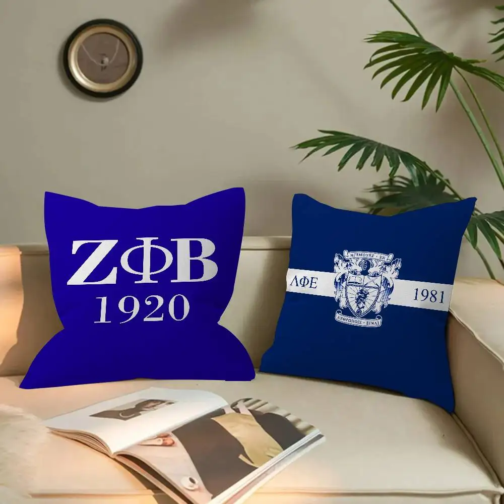 

Дизайн чехла для подушки с логотипом Zeta-Phi Betas, декоративный чехол для подушки, праздничный декор