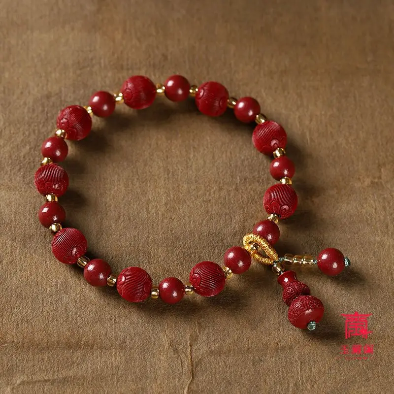 

Chinese Style Cinnabar Zodiac Bracelet for Men and Women's Birth Year Invite Wealth and Treasure to ward off Evil Evil Jewelry