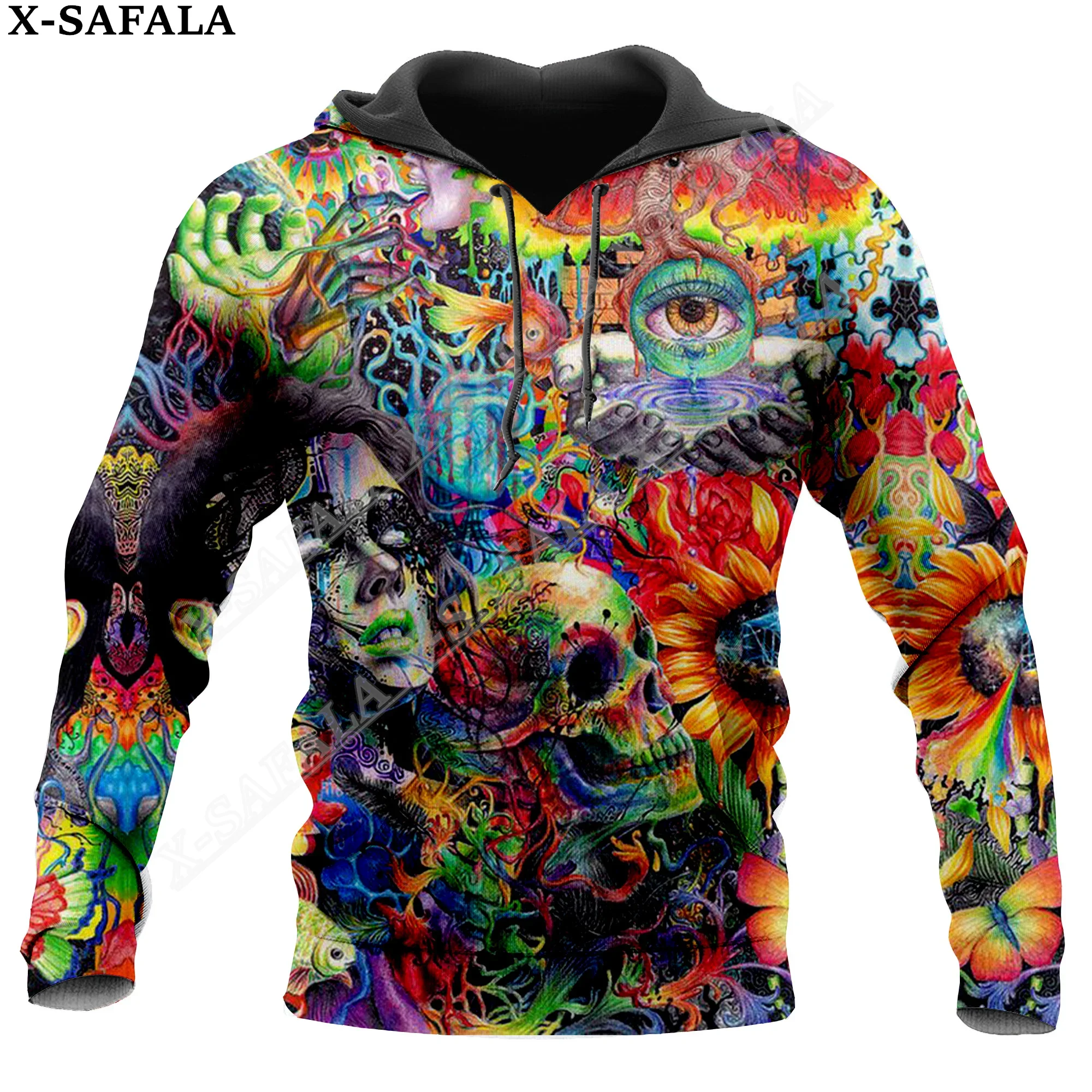 

Hippie Psychedelic Colorful Trippy 3D Print Zipper Hoodie Man Female Pullover Sweatshirt Hooded Jacket Jersey Coat Tracksuits-1