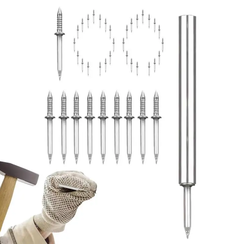 Traceless Rodapé Nails para rodapé e Board, Double-Head Rodapé, Seamless Thread Nail, TV Backdrop