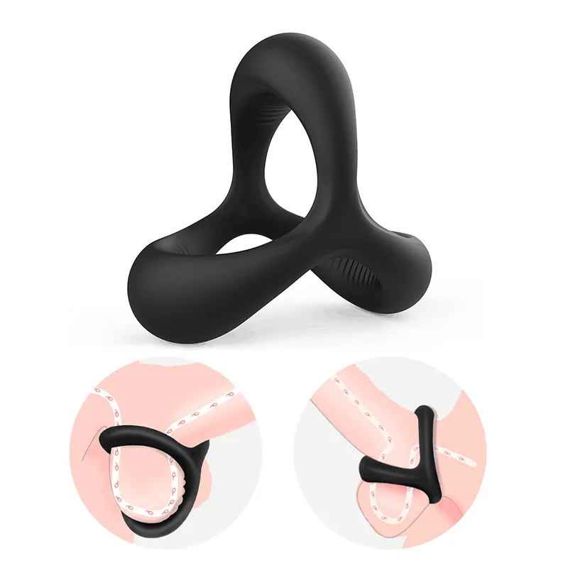 

Men's Sex Product Liquid Silicone Horseshoe Ring Double Flexible Glue Penis Ring Men's Delay Complex Resistance Horseshoe Ring