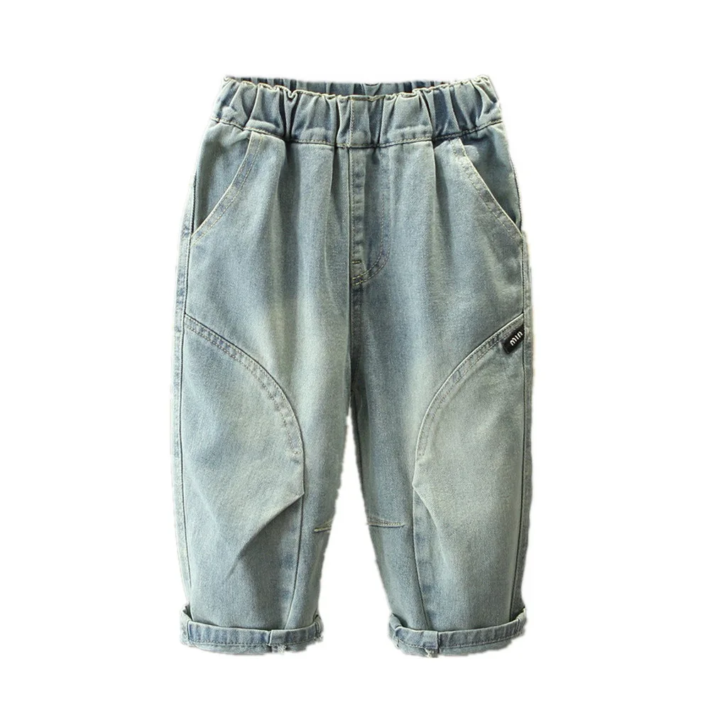 

Высококачественные весенние джинсы для мальчиков, брюки, детские прямые брюки для мальчиков, свободные повседневные брюки, детские модные спортивные штаны, брюки, От 2 до 10 лет