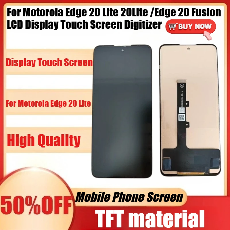 

New TFT Tested For Motorola Edge 20 Lite 20Lite /Edge 20 Fusion LCD Display Touch Screen Digitizer For Motorola Edge 20 Fusion