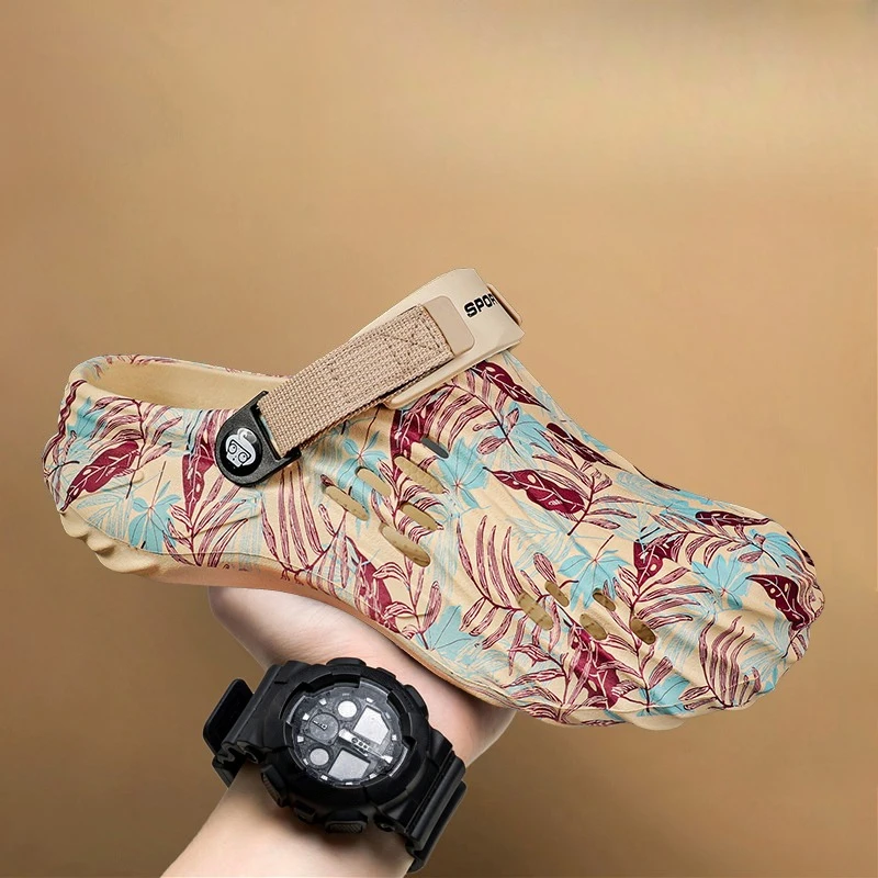 

Лето 2023, мужские сандалии, новая домашняя садовая обувь, удобные и легкие мужские тапочки, нескользящие шлепанцы с мягкой подошвой, сандалии