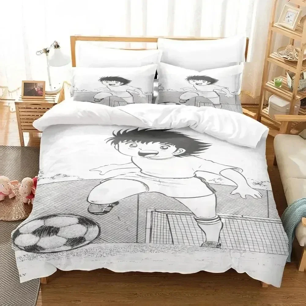 Captain Tsubasa Cartoon Bedding Sets Exquisite Bed Supplies Set Duvet Cover Bed Comforter Set Bedding Set Luxury Birthday Gift