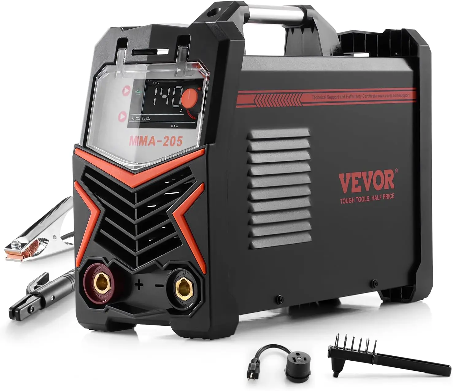 MMA Welder, 205A 2-in-1 MMA Lift TIG Stick Welding Machine, 110/220V Dual Voltage IGBT Inverter Welder Machine with Digital Disp