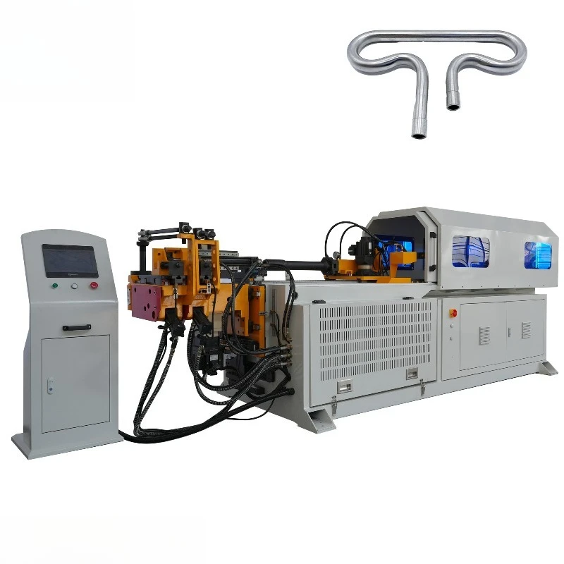 15 inch screen double die CNC numerical control pipe bending machine, hydraulic automatic pipe bending machine 50mm