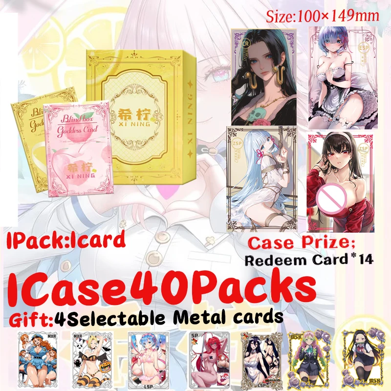 

New A5 Size Goddess Card XI NING Hobby Spicy Waifu Board Doujin Booster Box Hutao Ganyu SSP LSP Rare Collection Card Toy Gift