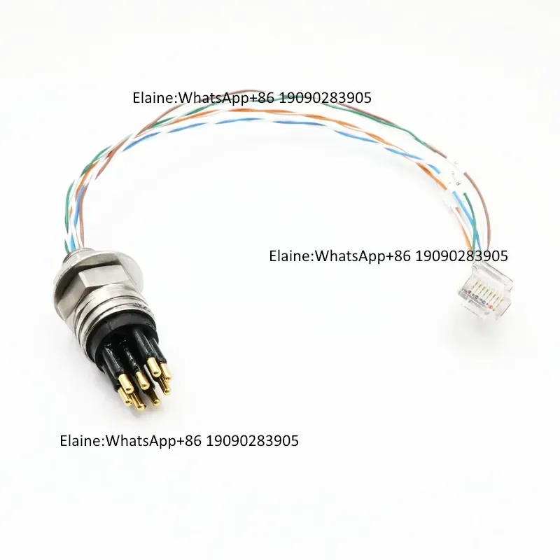 Stainless Steel Subsea Connector Ethernet 8-pin Watertight IP69 Connector 2A Rated for Undersea Network Signal Transmission